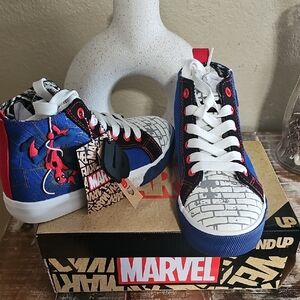 Marvel Spider-Man High-Top Sneakers - Blue, Red, White